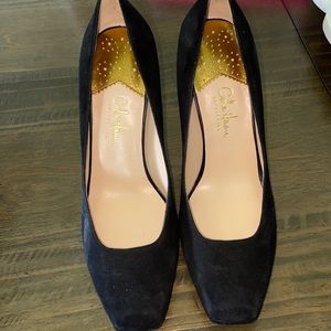 Cole Haan collection black suede heel.  37 1/2 B.